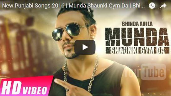 Munda Shaunki Gym Da Lyrics – Bhinda Aujla