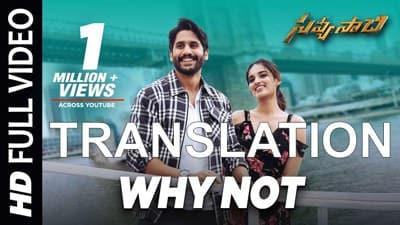 Why Not Lyrics with Translation | Savyasachi