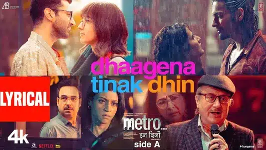 Dhaagena Tinak Dhin Lyrics Translation | Metro...In Dino | Akasa Singh | Sachet Tandon