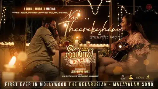 Nee Thaarakasham Lyrics English Translation – Nancy Rani | Vineeth Sreenivasan